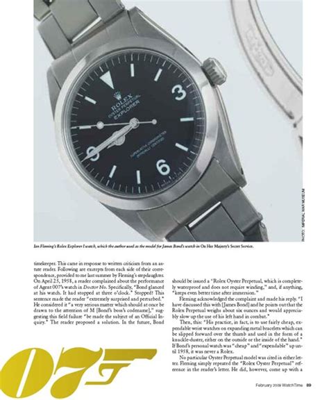 rolex explorer ian fleming|who wears rolex explorer.